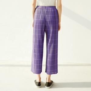 三寨纯色竹裤2023夏季新款瘦身女大直腿裤打底裤宽松瘦身九分<span class=keywords><strong>Ca</strong></span> - Product Image 2