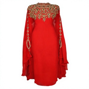 Abaya Longue Slim Fit Modeste de Haute Qualité 2026, Nouvelle Collection, avec Broderie Perlée pour Soirées – Meilleur Design AJM - Product Image 1