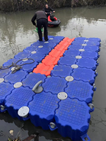 Plateforme flottante modulaire en HDPE pour pontons, quais embarquables pour activités nautiques - Jet ski, aviron, étanche