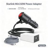 Adaptateur d'alimentation Starlink Mini extérieur étanche 12V, allume-cigare de voiture vers DC 12V/24V, convertisseur élévateur 30V 2A