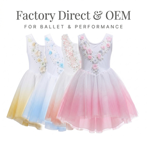 Traje de Ballet Romántico sin Mangas con Efecto Ombre, Disfraz de Hada Floral para el Vals de las Flores, Falda de Malla, Vestido de Danza Contemporánea Lírica - Product Image 1