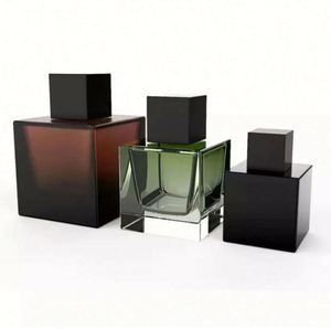 Venta al por Mayor de Botellas de Perfume Cuadradas de Lujo de 30ml, 50ml y 100ml, con Bomba Pulverizadora, Serigrafía en Vidrio, Recargables, con Caja de Empaque - Product Image 1