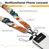 Sangle de téléphone multifonctionnelle souple de qualité supérieure, réglable en longueur, avec attache robuste pour clés et musique