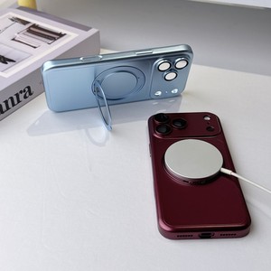 Coque de téléphone magnétique mate dépolie couleur originale avec support rotatif pour iPhone 18 17 16 Pro Max - Product Image 2