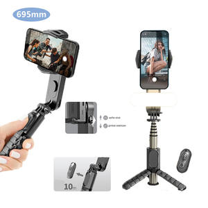 Q09 teléfono al por mayor <span class=keywords><strong>mejor</strong></span> estabilizador de cardán <span class=keywords><strong>para</strong></span> teléfono con trípode inalámbrico de mano remoto soporte inteligente selfie stick 360 rotación - Product Image 1