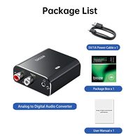 Convertisseur audio analogique-numérique Biaze avec adaptateurs RCA, optique, coaxiaux 3,5 mm pour PS5, PS4, HDTV, DVD, barre de son