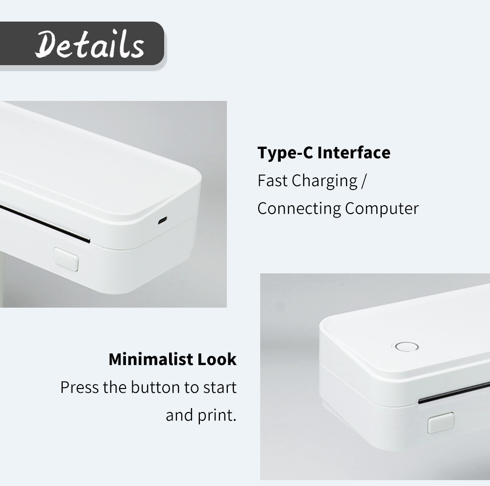 portable printer color logo for small box