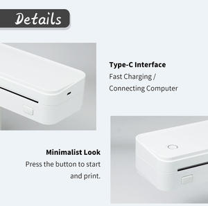A4 휴대용 미니 블루투스 무선 잉크 없는 모바일 열 A4 프린터 여행 지원 8.5 "X 11" 미국 편지 문신 프린터 - Product Image 5