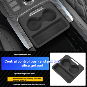 Boîte de rangement pour <span class=keywords><strong>accoudoir</strong></span> de voiture, utilisée pour le tapis de protection en silicone pour porte-gobelet intérieur du Tank 500hi4z/t - Product Image 6