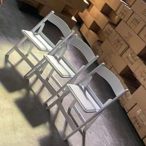 Wimbledon Style White Plastic Resin <strong>Chair</strong> <strong>Padding</strong> Folding <strong>Chairs</strong> for Events Wedding Garden Hotel <strong>Chairs</strong> with Backrest - Product Image 2