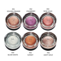 Mehrfarbiges Glitter Liquid Jelly Eye shadow Langlebiges wasserdichtes Schimmer-Gel für dunkle Haut Einfach aufzutragendes Make-up