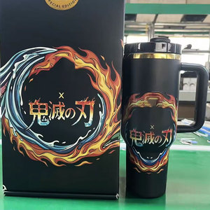 Nouvelle <span class=keywords><strong>Tasse</strong></span> Isotherme Personnalisée <span class=keywords><strong>Demon</strong></span> <span class=keywords><strong>Slayer</strong></span> de 40 oz avec Couvercle et Poignée, Bouteille d'Eau en Acier Inoxydable Isolée avec Paille et Boîte Cadeau - Product Image 1