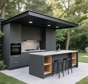 Armoires <span class=keywords><strong>de</strong></span> cuisine d'extérieur modernes et élégantes, matériaux résistants aux intempéries avec abris intégrés durables <span class=keywords><strong>pour</strong></span> les espaces <span class=keywords><strong>de</strong></span> <span class=keywords><strong>jardin</strong></span> - Product Image 5