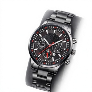 Montre pour homme en acier inoxydable avec boîtier en alliage tendance, aiguilles lumineuses, calendrier, mouvement à quartz, style sportif et professionnel - Product Image 3