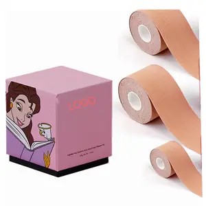 10 रंग वैकल्पिक स्तन लिफ्ट टेप के साथ नग्न बेज निविड़ अंधकार ब्रा उल्लू टेप शरीर टेप कस्टम रंग बॉक्स