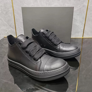 Zapatos de boda de cuero genuino para hombre de diseñador, zapatillas retro de plataforma baja para parejas, estilo hip hop, que aumentan la altura - Product Image 1