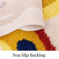 Obstmuster Polyester-Teppich Maschinell Gewebter Kreativer Teppich mit Unregelmäßiger Form Wohnzimmer Couchtisch-Matte