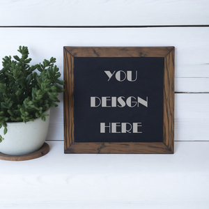 Style rétro 10x10in ferme rustique tableau noir tableau noir marron mat simple face spécification - Product Image 1