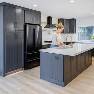 Modular Kitchen <b>Cabinets</b> | Graphite Shaker Kitchen <b>Cabinets</b> | Long-Lasting Kitchen Cabinetry | Custom Factory Direct Solutions - Product Image 1