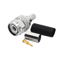 Pasokan Pabrik Konektor TNC Male 50 Ohm Crimp Solder Pin RF untuk Kabel RG8X LMR240 RG59 H155