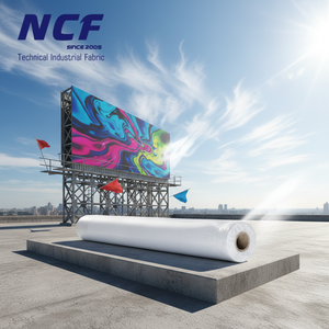 Fabricante profesional 440 Gsm Impresión digital Carteles publicitarios Materiales PVC Vinilo Flex Banner Roll - Product Image 3