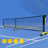 Filet de tennis et de pickleball portable en gros, 22 pieds, accessoires de réglementation pour usage extérieur et intérieur, personnalisable