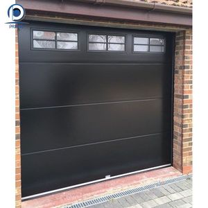 Porte de <span class=keywords><strong>garage</strong></span> panoramique sur mesure Prima avec panneaux en verre trempé et rail galvanisé pour résidence en bord de <span class=keywords><strong>falaise</strong></span> - Product Image 4