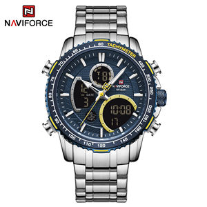 Reloj <span class=keywords><strong>NAVIFORCE</strong></span> 9182 para hombre, reloj deportivo de lujo de acero inoxidable para hombre, reloj Digital de cuarzo Original, reloj de pulsera resistente al agua del ejército - Product Image 2