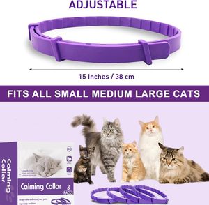 Paquete de 3 Collares Calmantes de Lujo para Gatos y Gatitos, Collar Antiladridos para Perros Hecho de Goma - Product Image 6