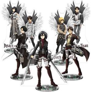 Nouveaux Designs 24 Styles Shingeki No Kyojin Stand Modèle Poupée <span class=keywords><strong>Eren</strong></span> Jager Mikasa Levi Ackerman <span class=keywords><strong>Armin</strong></span> Bureau Décor PVC Figure - Product Image 1
