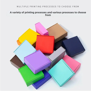 Nova nhà máy phong cách mới sóng Hội Đồng Quản trị Kraft hộp giấy đầy màu sắc ánh sáng màu đỏ vận chuyển Hộp đóng gói cho đồ lót & quần áo - Product Image 2