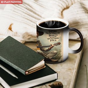 Mug réutilisable écologique noir givré 11oz en céramique sensible à la chaleur pour thé et café - Product Image 3