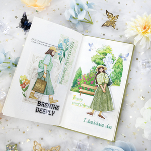 Diario decoración mascota cinta verde árbol decoración Fondo pegatina bosque paisajismo mano libro mascota cinta adhesiva rollo - Product Image 1