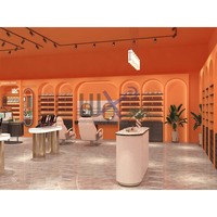 Meubles en bois MDF pour magasin de cosmétiques, présentoir de vente au détail, présentoir de cosmétiques haut de gamme, présentoir de cosmétiques de bout de magasin