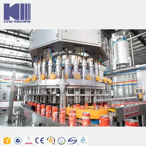 Drink Manufacturing Machinery Full Automatic Tin Can Juice Drinks Cooking Oil Palm Oil Jerry Can Filling Machine