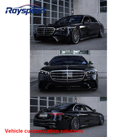 Kit de mise à niveau de l'intérieur du tableau de bord de la voiture pour Mercedes Benz Classe S W221 vers le style W222
