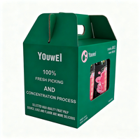 Boîtes d'emballage en carton ondulé biodégradable avec poignée pour jus de fruits et boissons aromatisées en gros – Paquets de 2/4/6