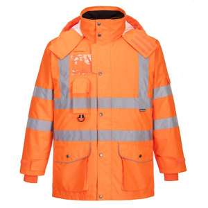PORTWEST - RT27ORRS High visibility 7-in-1 Traffic RIS <b>orange</b> jacket - EAN 5036108180387 <b>HI</b>-<b>VIS</b> WORKWEAR - Product Image 1