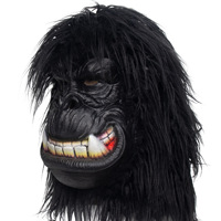 Masque en latex réaliste pour la tête, masques d'animaux gorille singe, masque en latex pour la tête d'animal, costume de gorille en latex pour Halloween