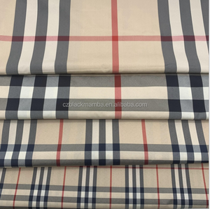 Supply Clothing Fabric Yarn Wholesale Plain Plaid Lining Oxford Dyed Pongee Scotland Three Line <strong>Polyester</strong> Woven Coated - Product Image 2