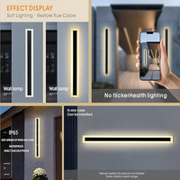 Lámparas de Pared Largas Personalizadas de Aluminio de Grado Aeroespacial, Luz LED Lineal de Pared con Alto CRI y Clasificación IP65 para Uso Residencial en Interiores y Exteriores