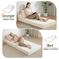 Canapé-lit pliable moderne en chenille pour France, élégant canapé-lit simple multifonctionnel pour salon parisien et usage invité