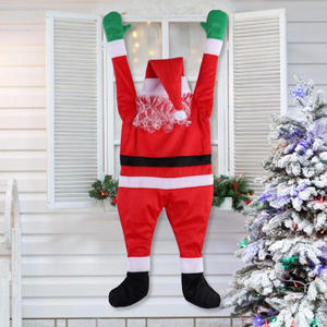 Holiday Decoration Velvet Santa Claus Climbing Wall Clothes with Shining Eyes <b>Grinch</b> Climbing Wall Clothes for Dropship Shipping - Product Image 1