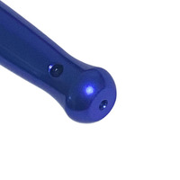 Clé à douille flexible 7/16'' Poka avec poignée en aluminium bleue pour espaces restreints