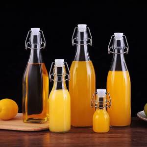 <span class=keywords><strong>Bouteille</strong></span> à boisson transparente Bulat 500ml 750ml 1000ml avec <span class=keywords><strong>bouchon</strong></span> pivotant grande capacité et joint en liège <span class=keywords><strong>pour</strong></span> usage domestique - Product Image 1