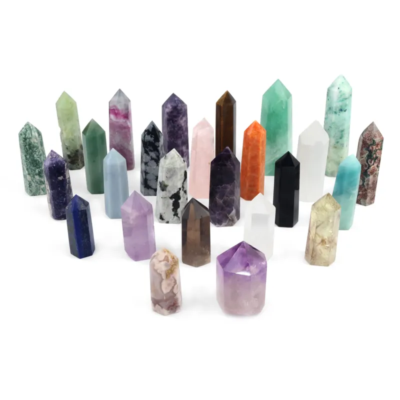 Hot Sale Crystal Pillars Natural Amethyst Points Crystal Healing Stone