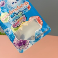 Sachet refermable en Mylar à fermeture éclair, imprimé en gravure, en plastique PE, à trois soudures latérales, en forme d'animal de dessin animé, pour bonbons gélifiés en forme d'animal