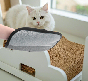 Guante removedor de pelo para mascotas de alta calidad, guante electrostático para depilación de mascotas, herramienta removedora de pelo para perros y gatos en negro, azul y verde - Product Image 4