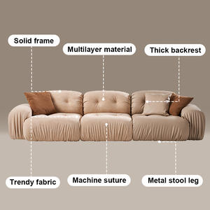 Meubles de salon de villa extensibles modernes, canapés chaise longue, <span class=keywords><strong>Mario</strong></span> Bellini, canapé modulaire sectionnel en velours Teddy Boucle - Product Image 2