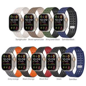 Cinturino in Silicone morbido magnetico traspirante stile cavo cinturino per Appl E <span class=keywords><strong>Watch</strong></span> Ultra <span class=keywords><strong>9</strong></span> 8 7 6 5 4 3 SE - Product Image 2